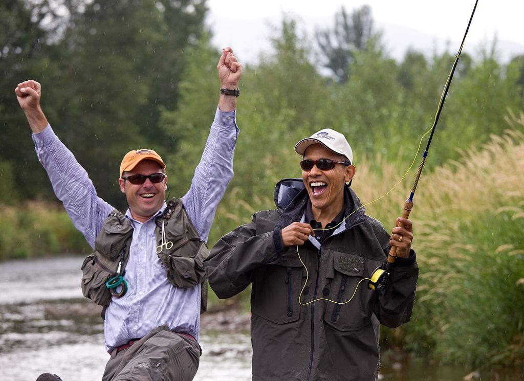 A fly fishing guide with President Obama 